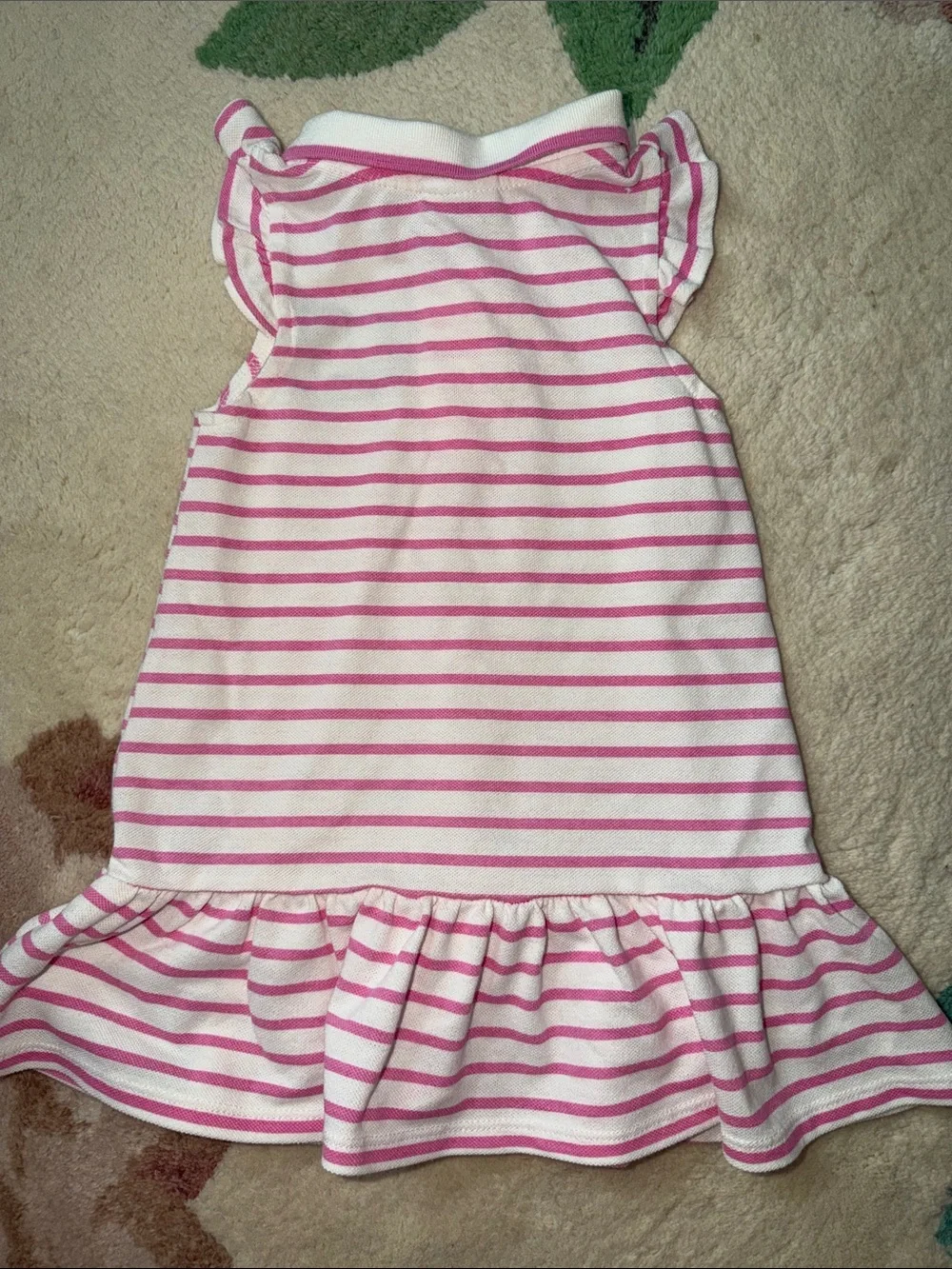 Hello Kitty by Sanrio White and Pink Striped Polo Sundress